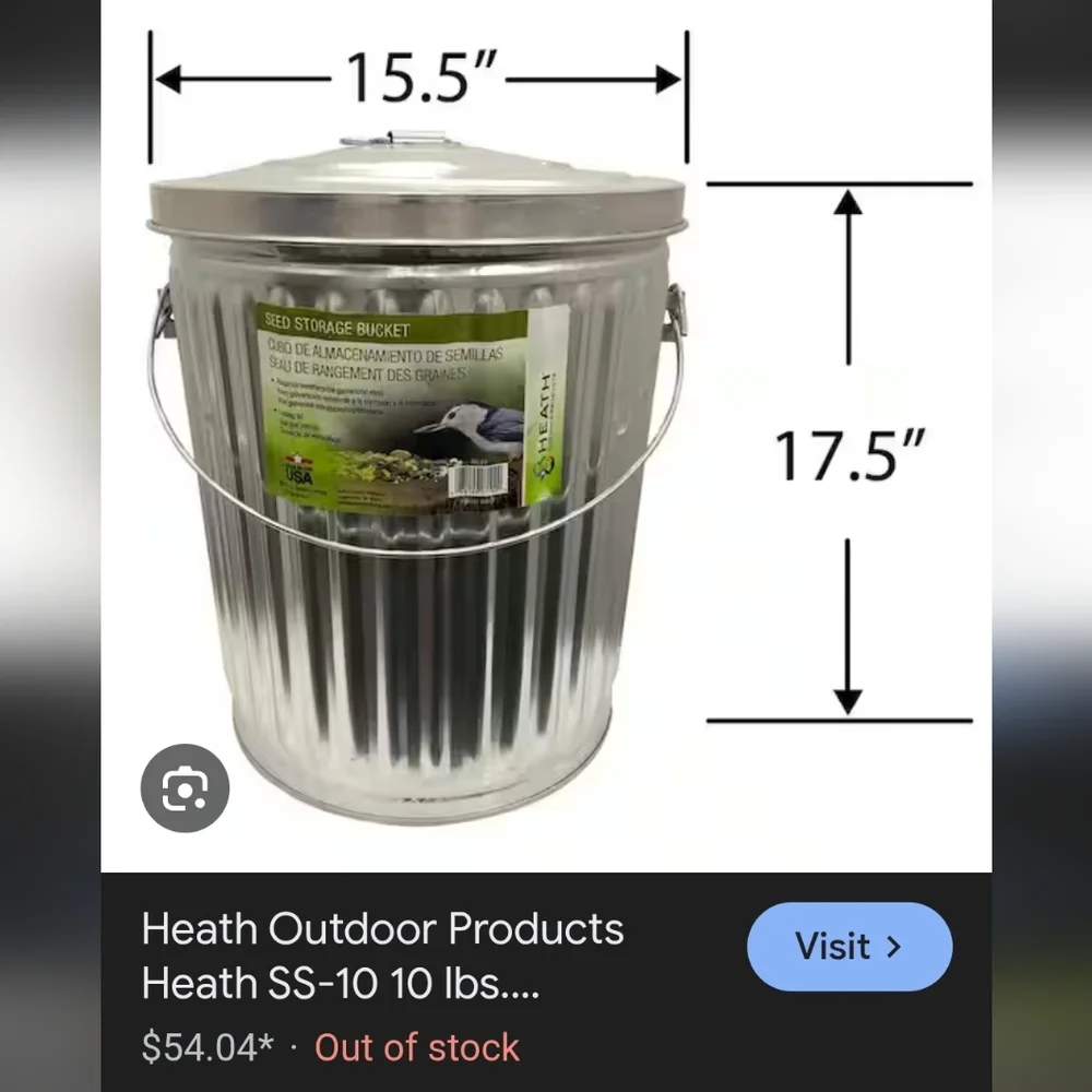 Silver Pet Food Storage Bin